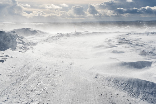 finland somija blowing snow