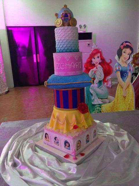 First Birthday Cake with 6 Disney Princesses by Michael Pepito