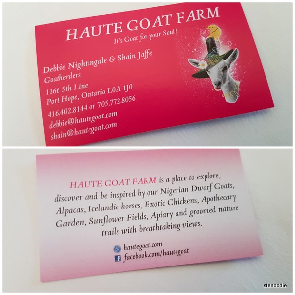 Haute Goat business card