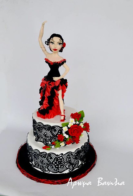 Flamenco Dancer Cake by Αρωμα Βανιλια