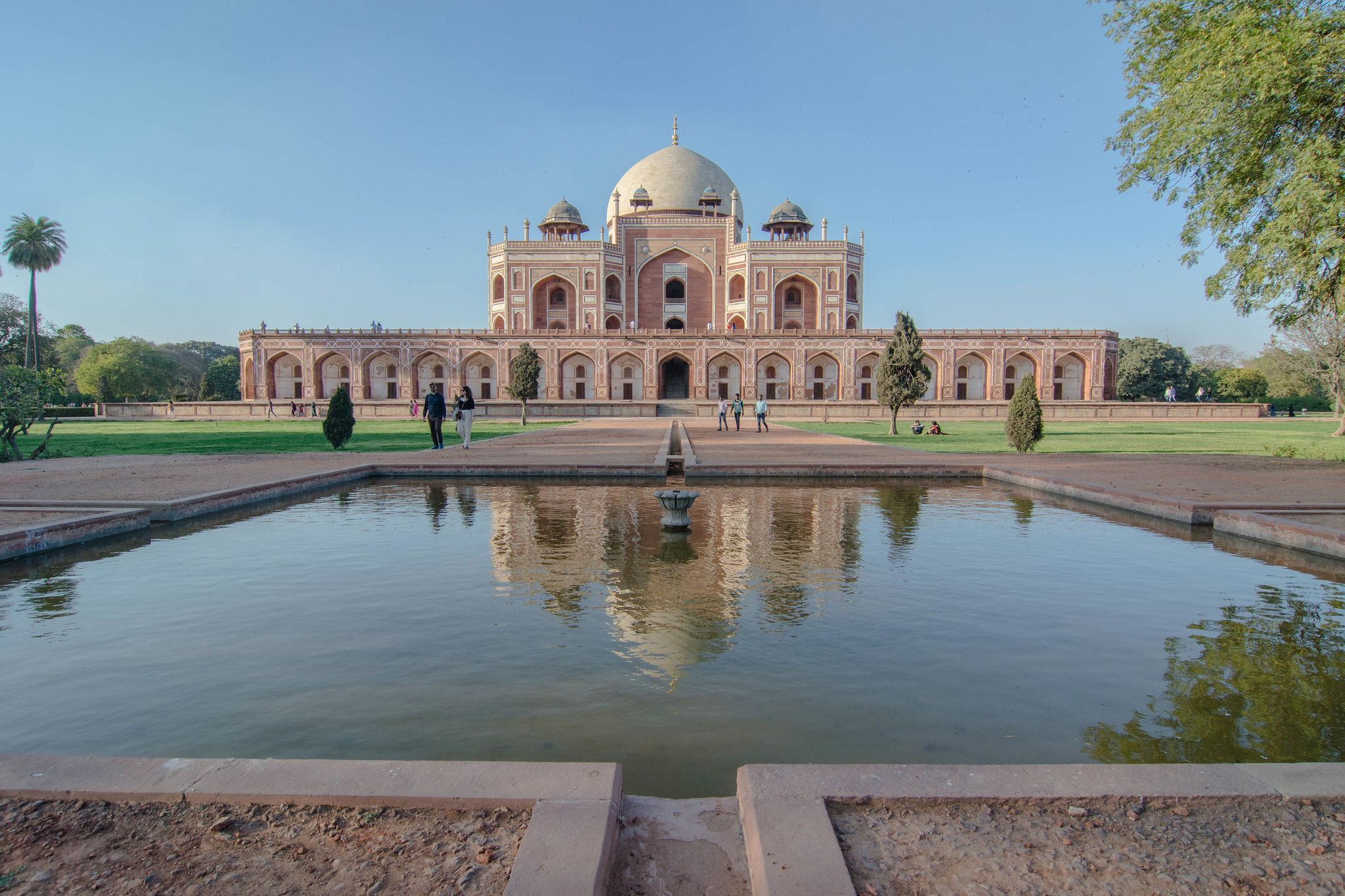 Humayun's Tomb and it's reflection in water
