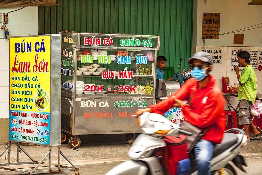 Alley noodle soup stand--Saigon