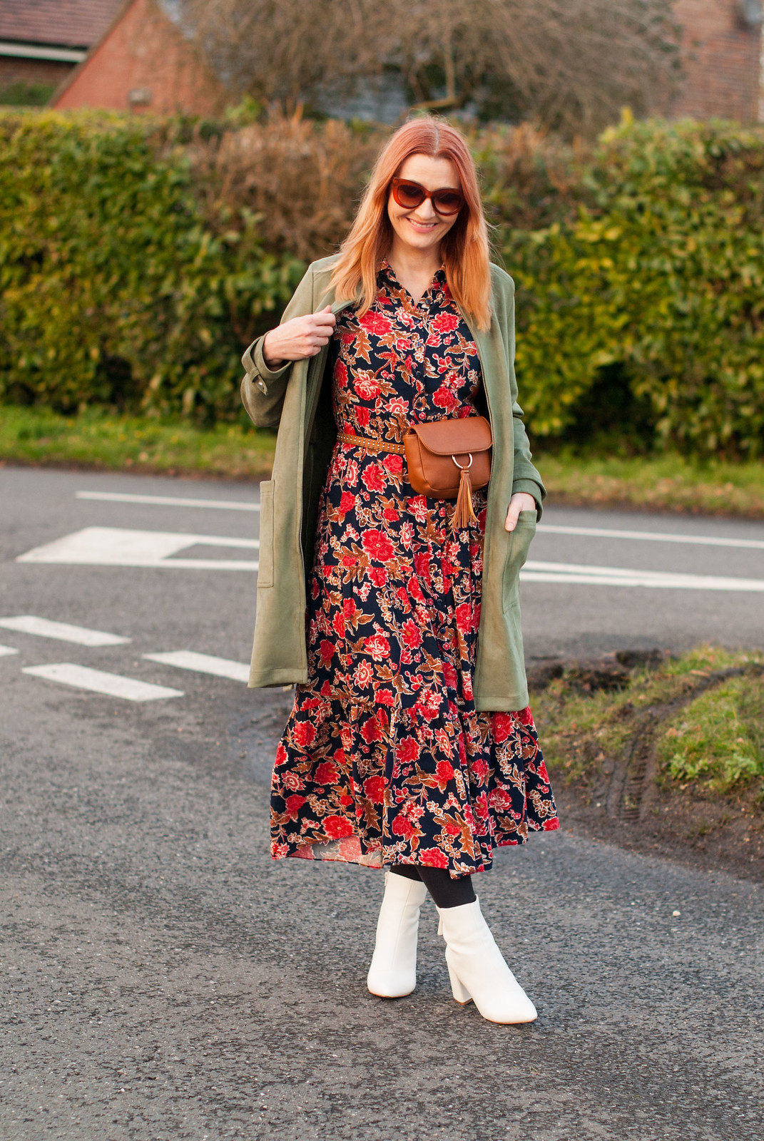 White Boots and a Floral Maxi Dress Not Dressed As Lamb