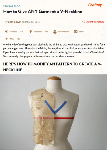 how to give a garment a V-neckline
