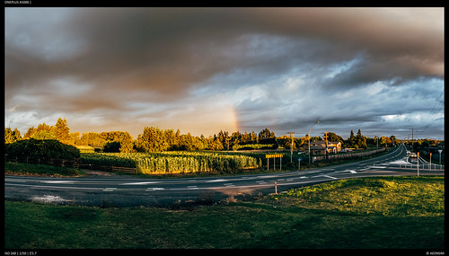 hamilton waikato newzealand nz sunset rainbows oneplus5 shotononeplus cellphone smartphone landscape panorama