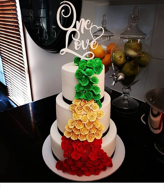 Reggae Themed Wedding Cake by Narajade Novelty Cakes Cupcakes & Lolly Buffet's