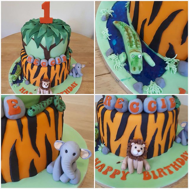 Jungle Theme Cake by Dottybops Cakes