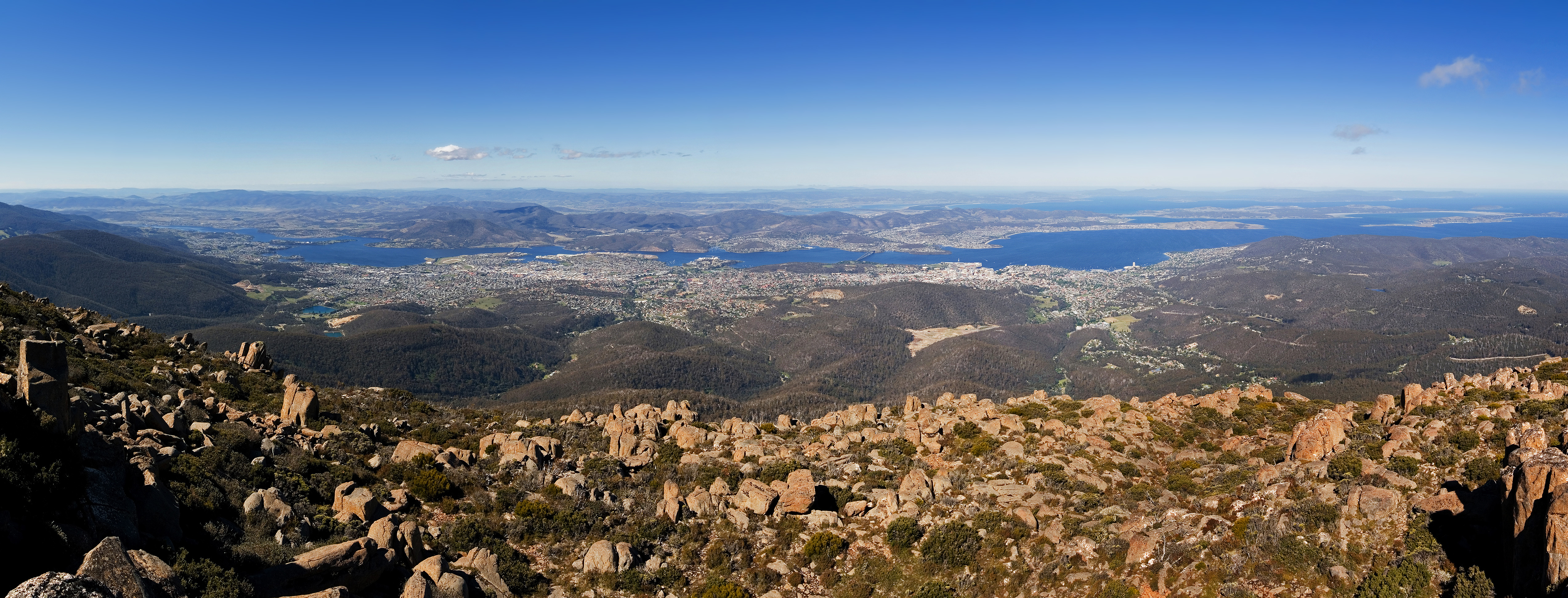 Hobart as seen from Mount Wellington. Photo taken on November 26, 2008.