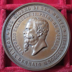 1878 Italian Vittorio Emanuele II Medal obverse