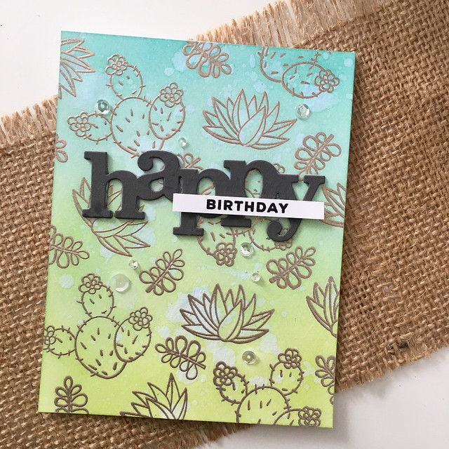 Birthday succulent card
