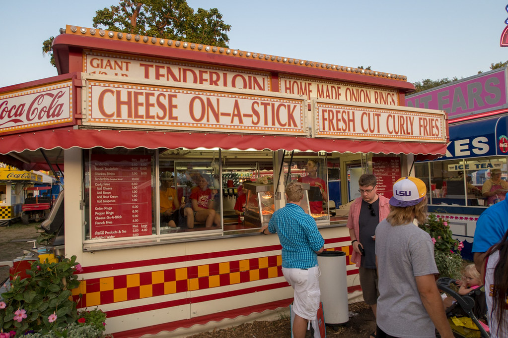 Cheese on a Stick stand at Iowa State Fair