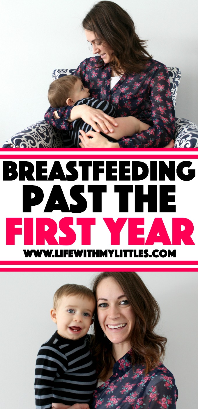 The pros and cons of breastfeeding past the first year. A great post to read if you're trying to decide when to stop breastfeeding your baby or toddler!