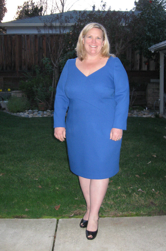 Heather blue dress view 3