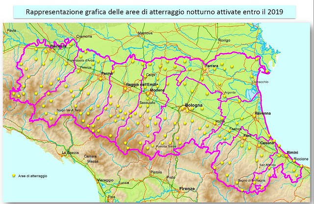 Elisoccorso Emilia-Romagna: la mappa delle nuove aree dal 2019