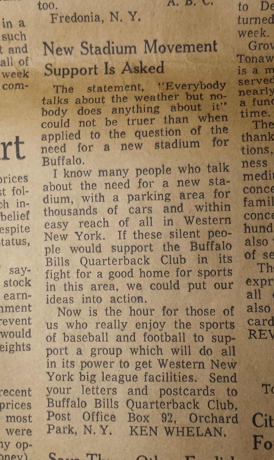 June 1952 Vintage Buffalo Evening News