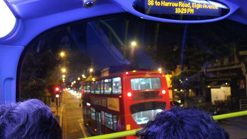 London bus internal passenger information