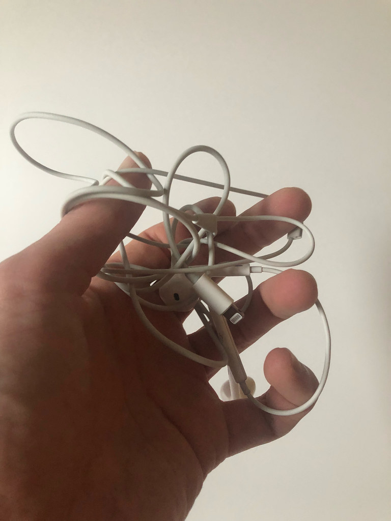 Tangled iPhone earbuds