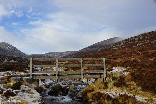 landscape aberdeenshire scotland scottishhighlands highlands mountain hills bridge fence glen topic