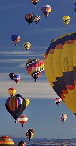 Hot air ballooons. Photo: Geothermal Greenhouse Partnership. From History Comes Alive in Pagosa Springs, Colorado
