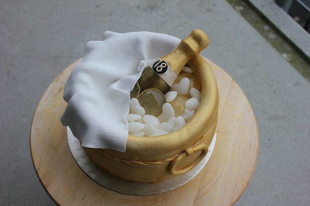 Champagne in a Bucket by Miracle Cake
