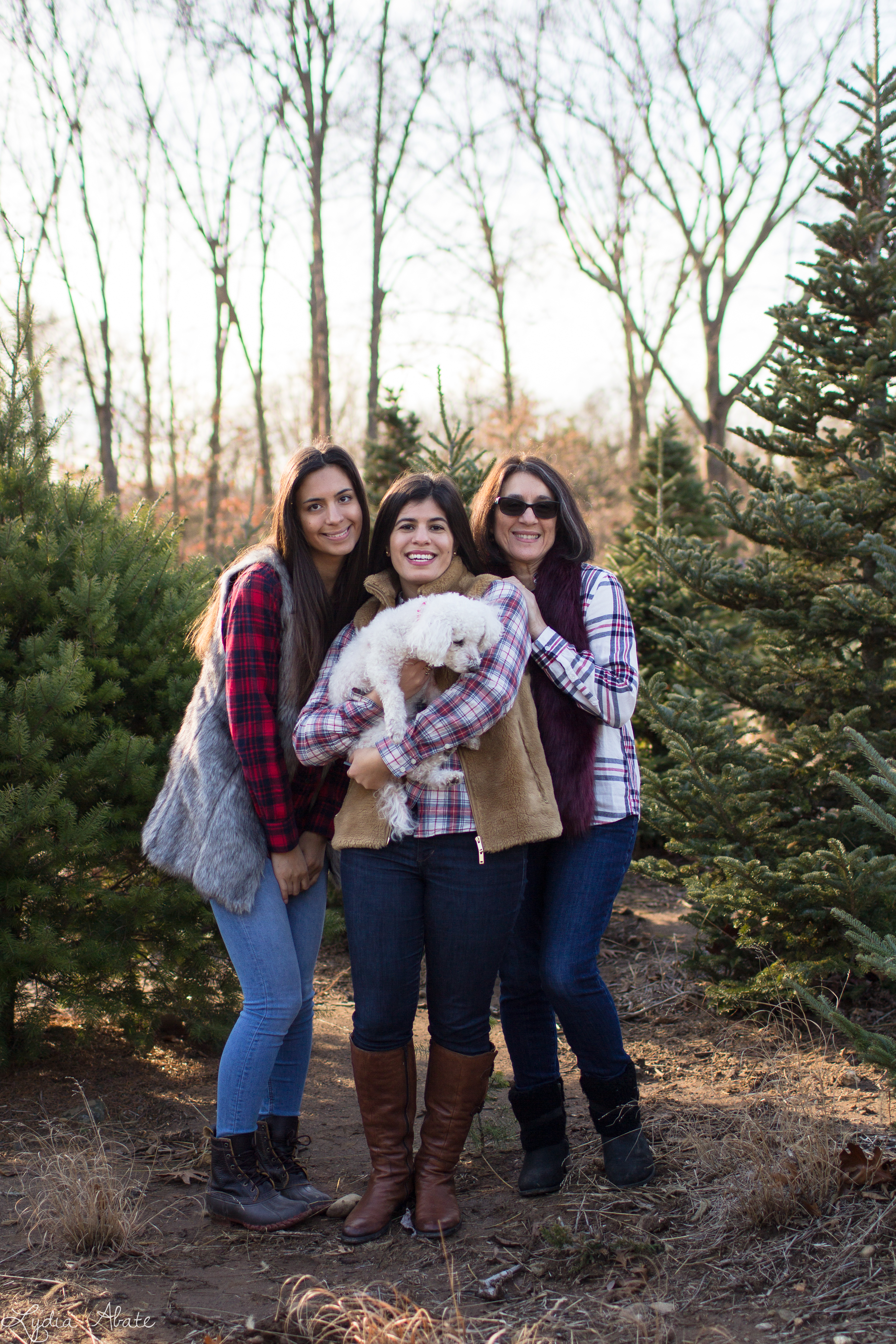 Lydia, Anna, Mom, and Chloe at the Tree Farm-3.jpg