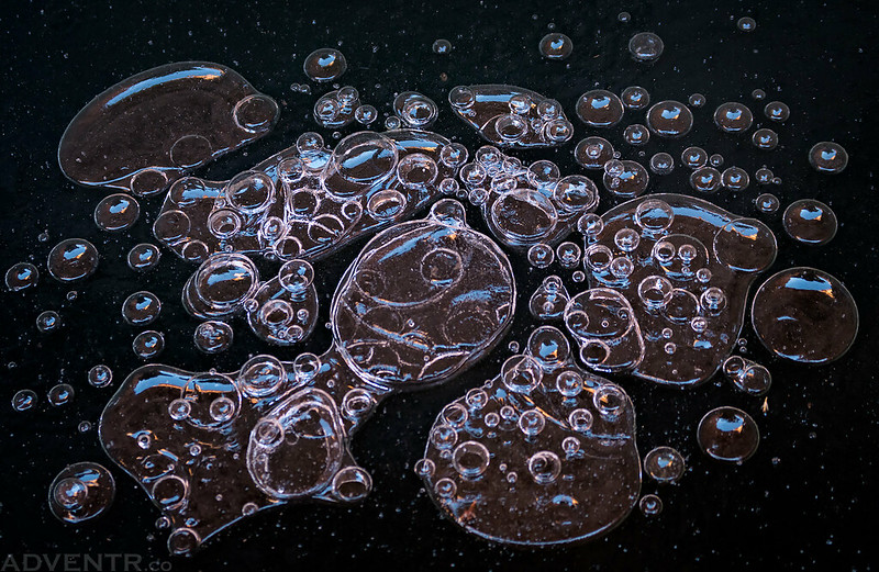 Bubbles Trapped Under Ice