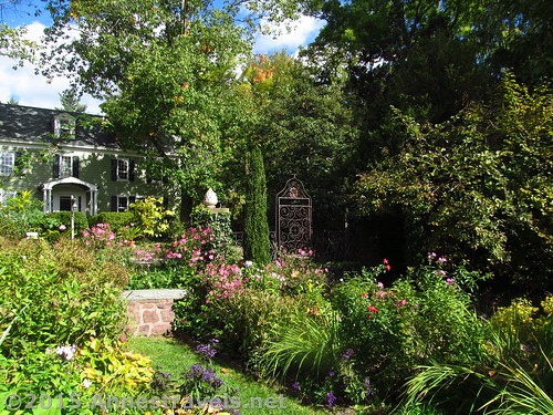 The Cottage Garden and front of the house at Willowwood Arboretum, Chester, New Jersey