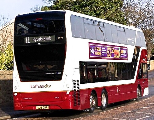 SJ19 OWD ‘Lothian Buses’ No. 1070 ‘Lothiancity’. Volvo B8RLE / Alexander Dennis Ltd. Enviro 400XLB on Dennis Basford’s railsroadsrunways.blogspot.co.uk’