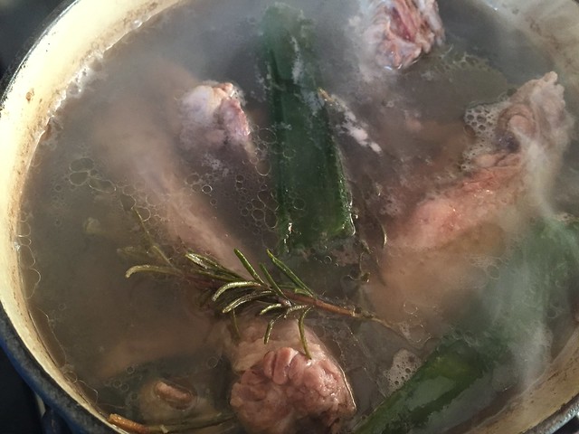 Broth in making