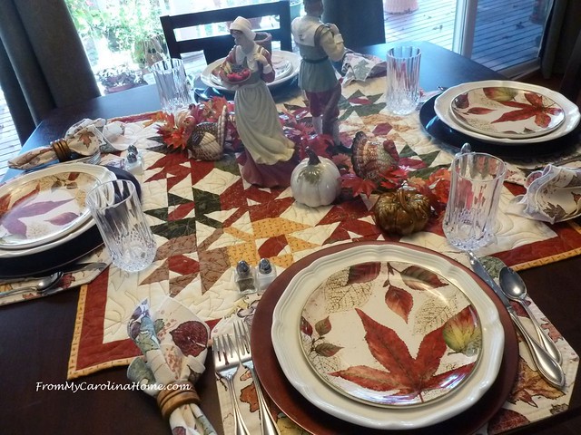 November Leaves Tablescape at FromMyCarolinaHome.com