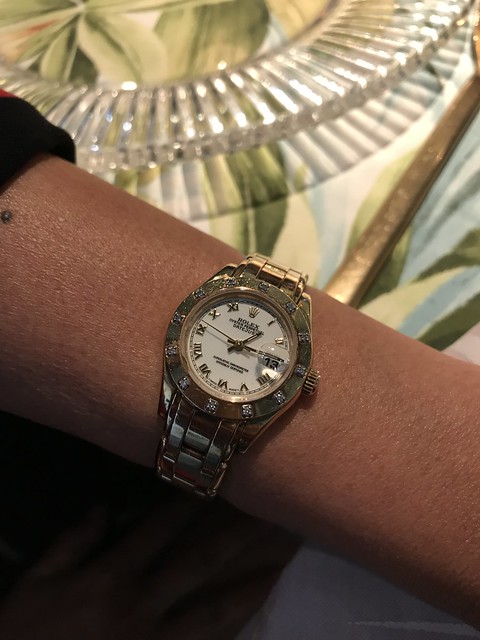 Rolex gold pearl master with diamonds