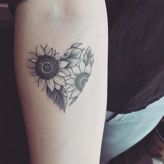 Tatuajes de Girasoles con mensajes Positivos - Mini Tatuajes