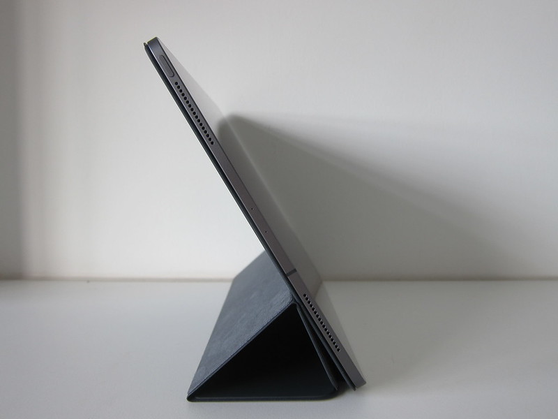 Apple iPad Pro 12.9-inch (3rd Generation) Smart Folio (Charcoal Grey) - With iPad Pro - Standing Side