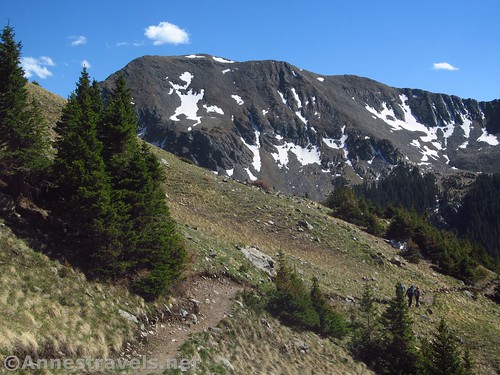 Hiking down the Wheeler Peak Trail, Carson National Forest, New Mexico