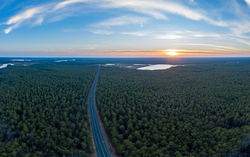 chatsworth newjersey unitedstates us nj 2018 mavic2pro aerialphoto panorama sunset pinelands pinebarrens