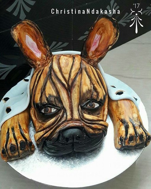Bull Dog Cake by Christina Ndakasha of Christina's Cakery