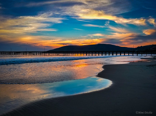 avila avilabeach seascape sunset reflections shoreline beach seashore california pier avilapier clouds mimiditchie mimiditchiephotography getty gettyimages