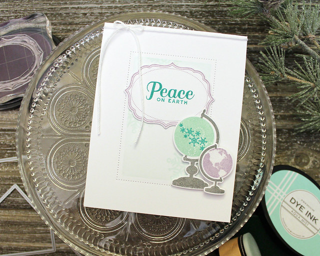 LizzieJones_PapertreyInk_November2018_GloriousGlobes_PeaceOnEarthCard