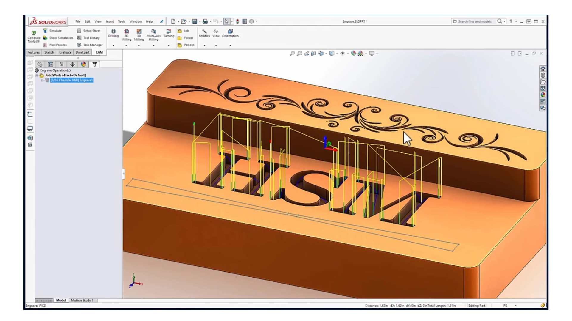 Working with Autodesk HSMWorks 2019.2.1 R3.43434 x64 for solidworks full