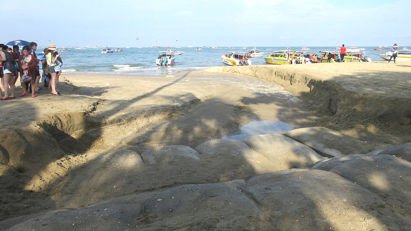 November storm damages Pattaya Beach