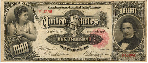 1891 Marcy $1000 bill
