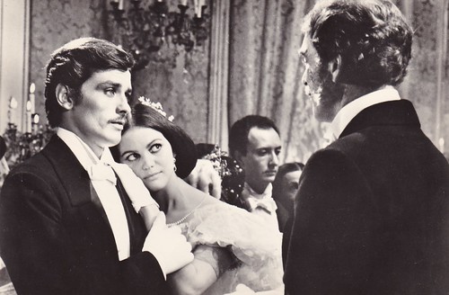 Alain Delon, Claudia Cardinale and Burt Lancaster in Il Gattopardo (1963)
