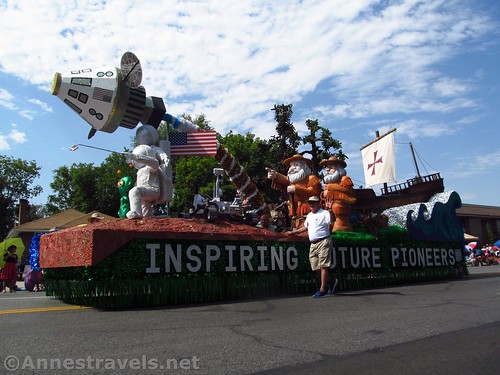 Inspiring Pioneers is the theme of the Days of '47 Parade, Salt Lake City, Utah