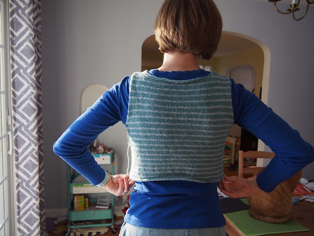 Sweater progress - back