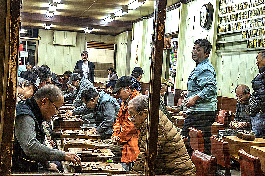Men playing shoji--Osaka