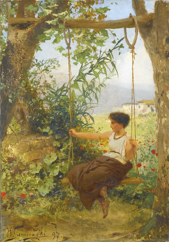 Генрих Семирадский «Девушка на качелях», 1897 г.
