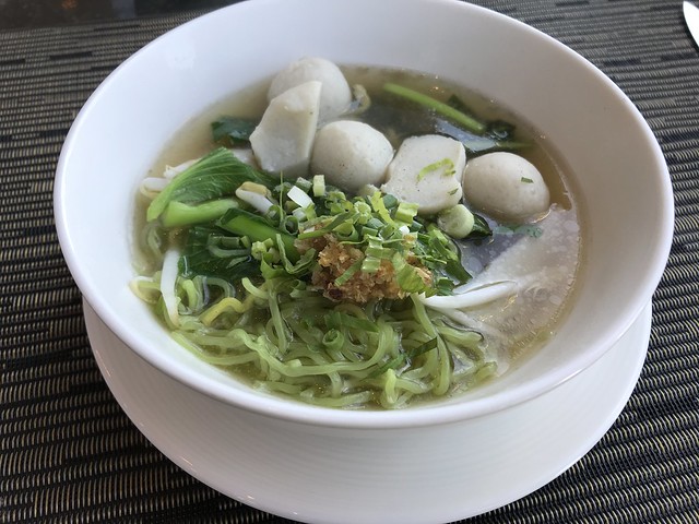 Okura hotel, fish noodle soup