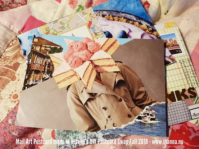 Bonus Postcard created by Julia for iHanna's DIY Postcard Swap Fall 2018