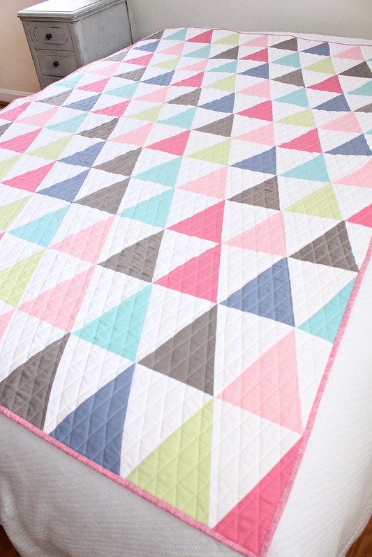 Vintage Sheet Triangle Quilt