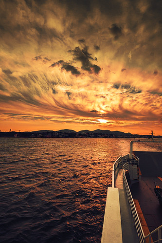 ferryboat παντοφλα sunset salamina σαλαμινα